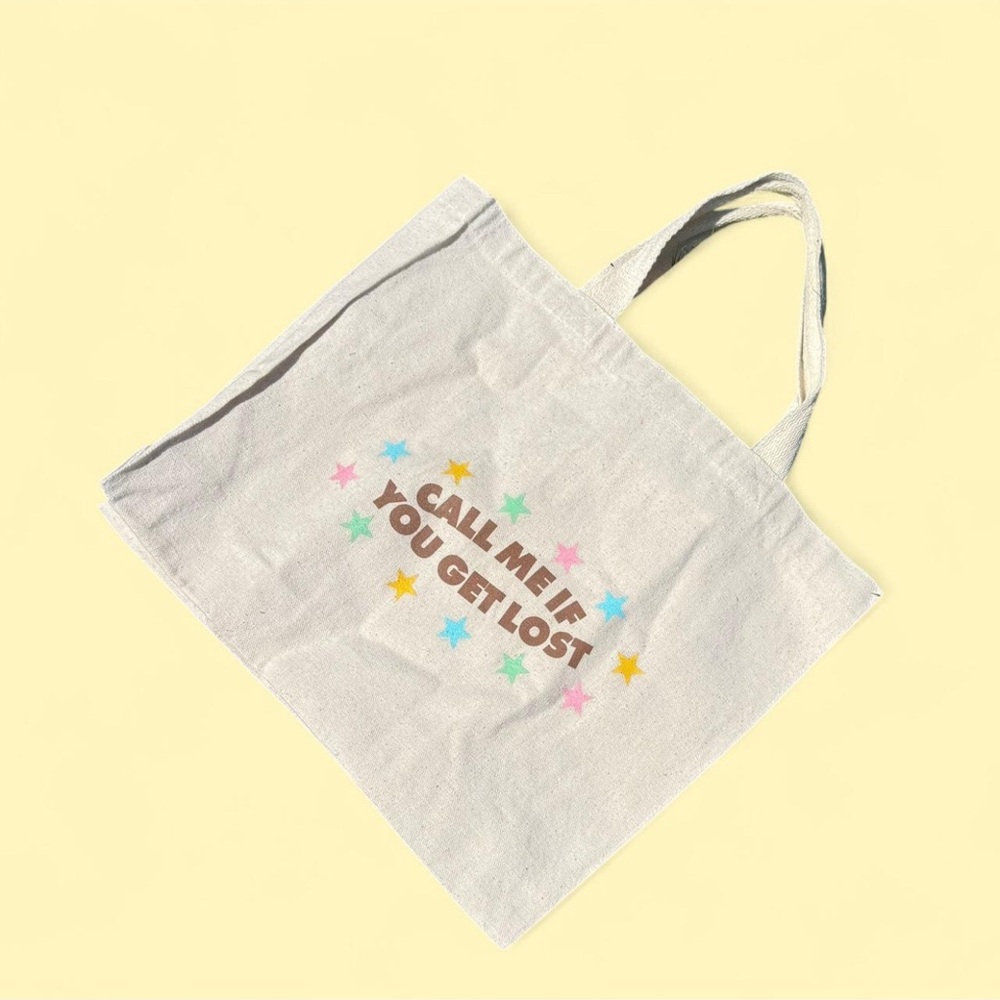 Graphic Tote Bag with Colorful Stars